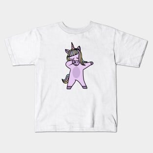 Cute Unicorn Dab Dance Dabbing Kids T-Shirt